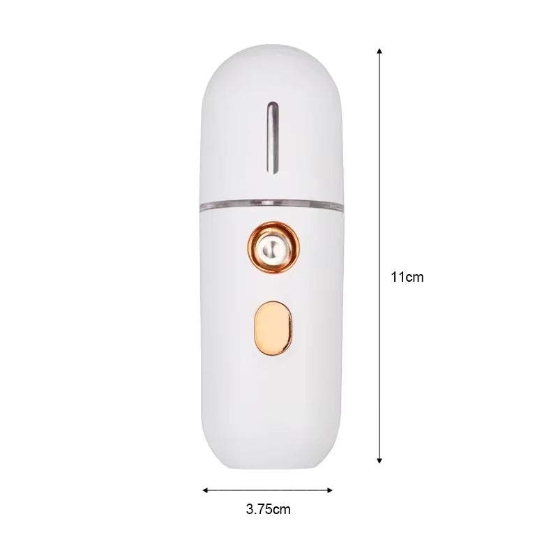 Mini Facial Mist Sprayer – Portable Rechargeable Cold Steam Humidifier