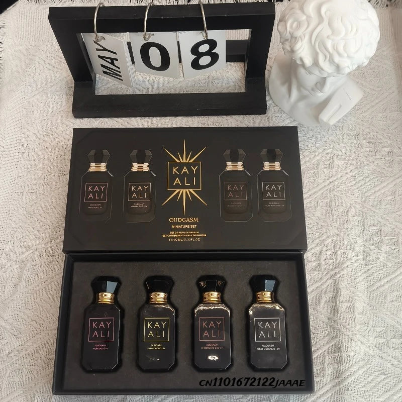 4*10Ml  Unisex Perfume Set Long Lasting Fresh Mild Elegant Floral Fruity Musk Natural Fragrance Four Scents Vanilla Royale