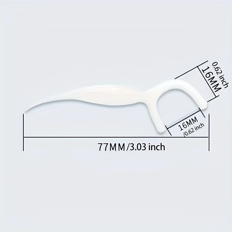 50PCS Portable Dental Floss Picks for Daily Oral Care
