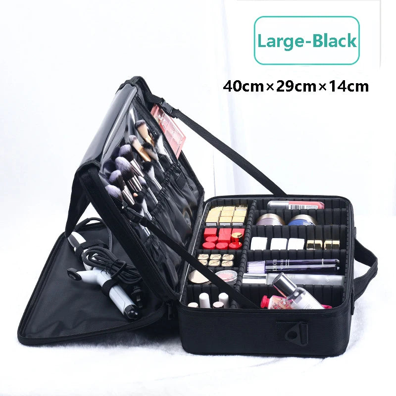 Large Capacity Makeup & Barber Organizer Case