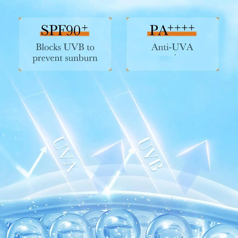 SPF90 PA+++ Sunscreen – Full Body UVA/UVB Protection with Aloe Vera & Vitamin E