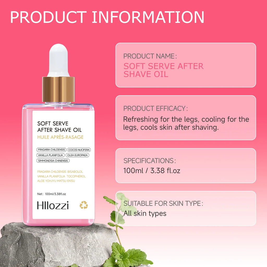 100Ml/3.38F.Oz Strawberry Soft Serve after Shave Oil Deeply Hydrating and Nourishing the Skin Men & Women Hydrating Serum