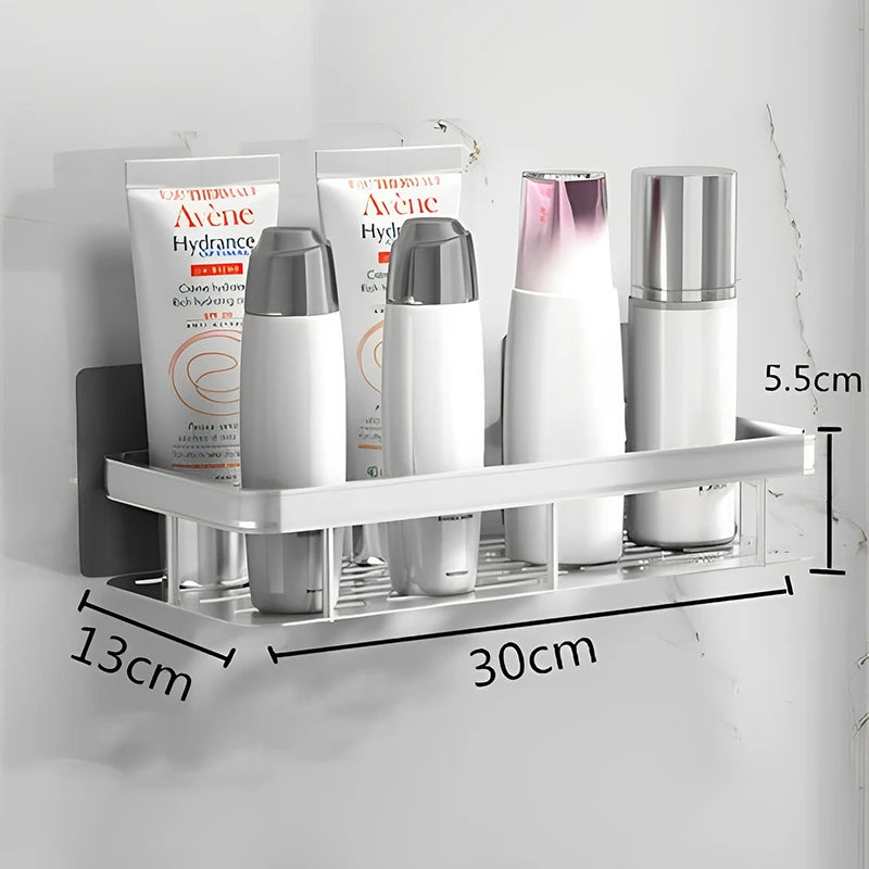 No-Drill Wall Mounted Bathroom Shelf – Adhesive Shower Storage Organizer