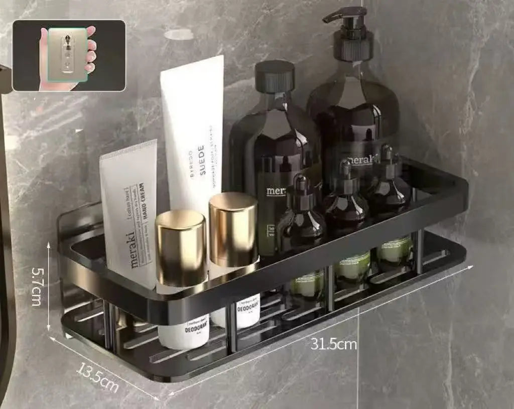 Modern Bathroom Organizer – No Drill Shower Shelf