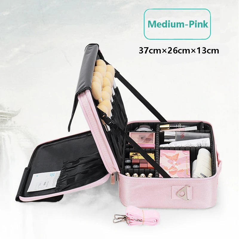 Large Capacity Makeup & Barber Organizer Case