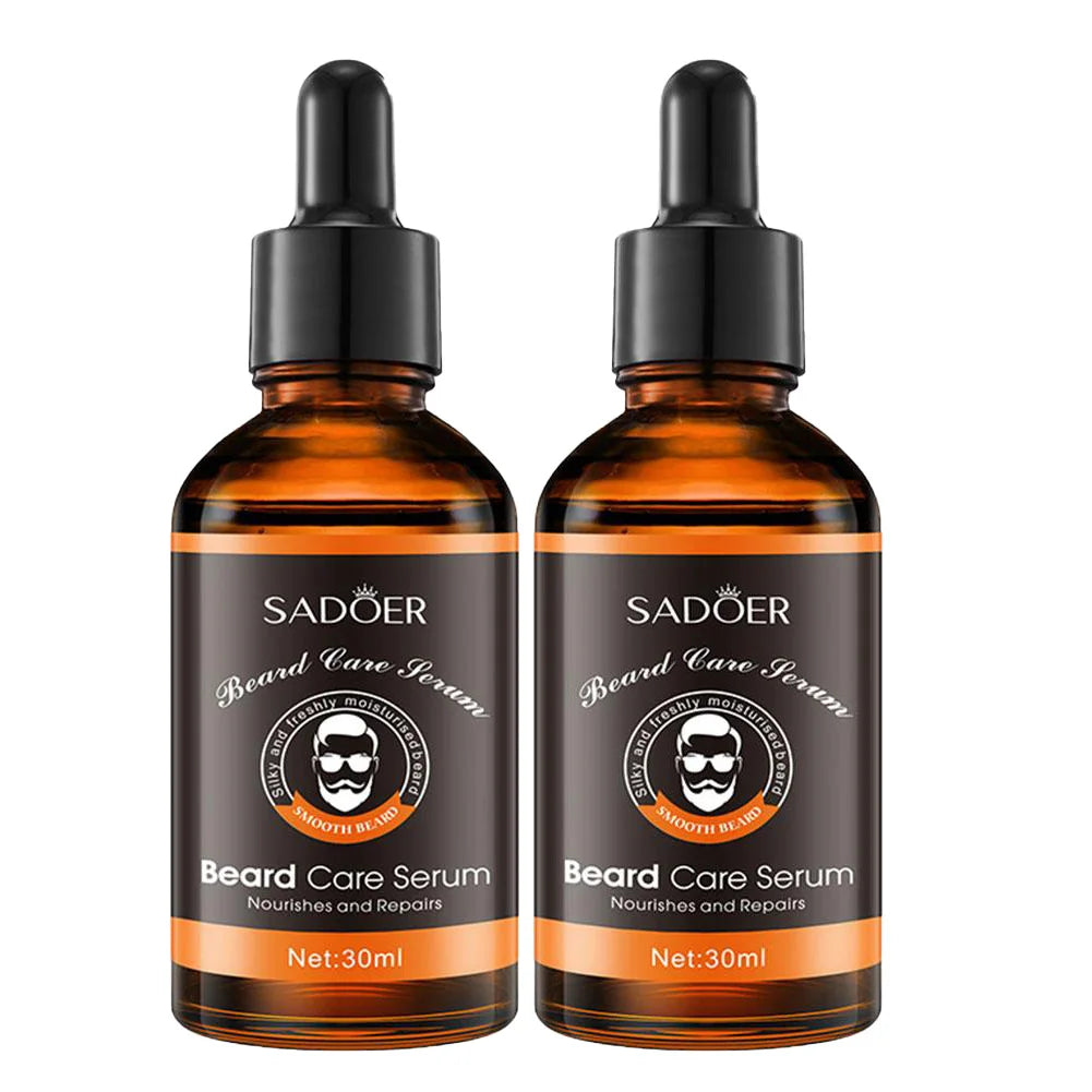 2Pcs Beard Care Oil for Men Natural Organic Beard Care Fast Shine Soften Beard Strengthens Mustaches Smooth Nourishing Beard Oil