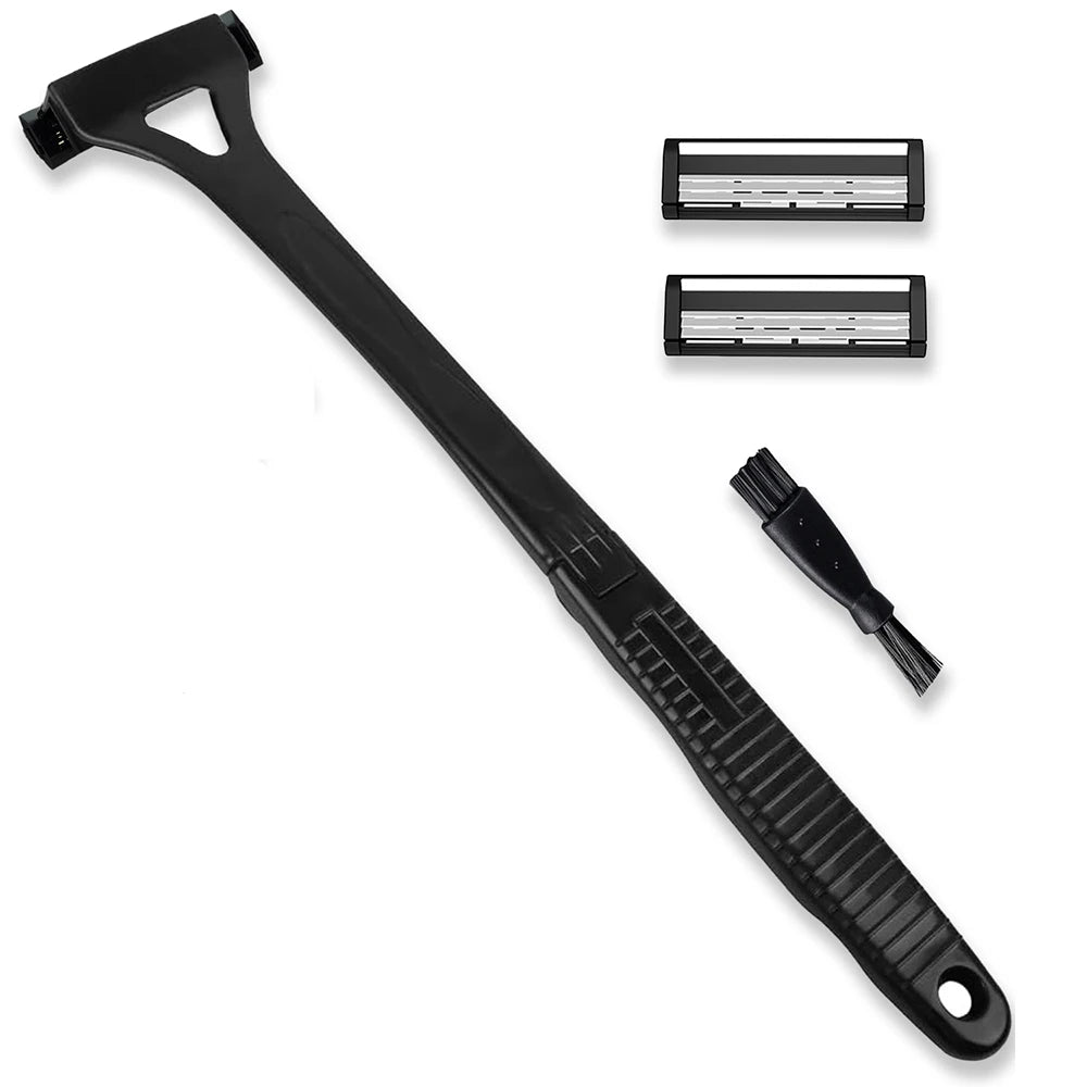 Men Triple Blade Manual Back Machine Hair Shaver Safety Long Handle Foldable Trimmer Body Leg Handle Removal Shaving Razor