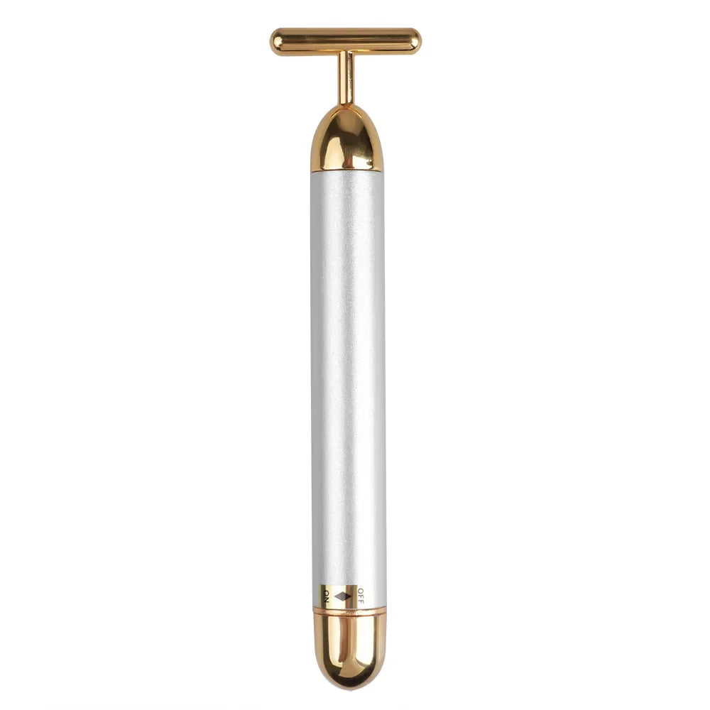 24K Gold Electric T-Bar Facial Massager