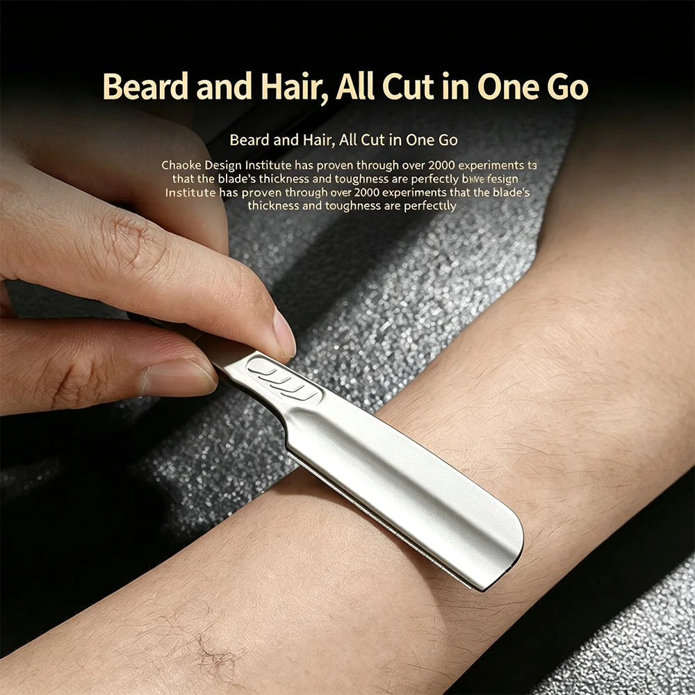 Professional Black Straight Razor Folding Manual Shaver Barber Beard Eyebrow Cutting Shaving Tool for Men Professional Razors
