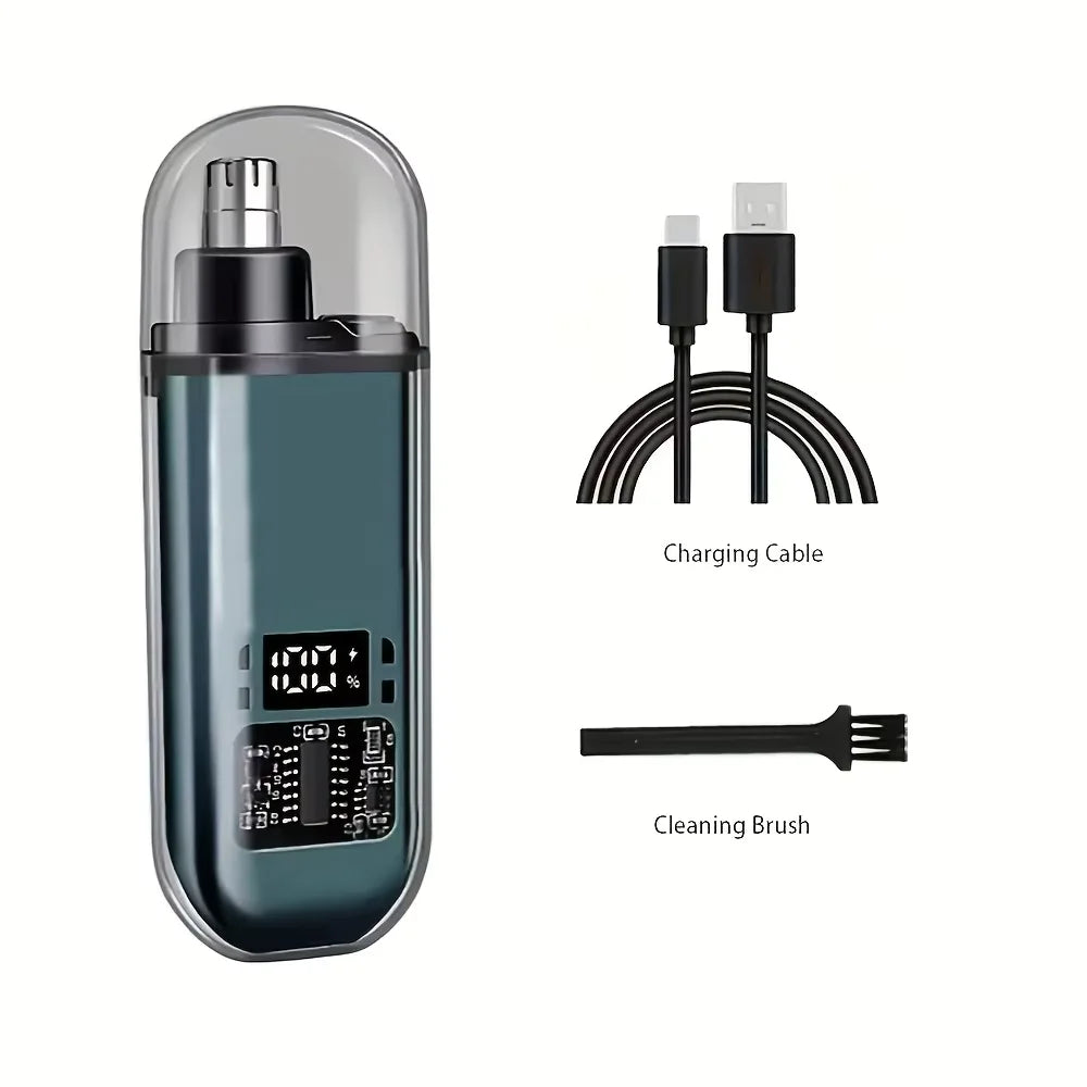 USB Rechargeable Nose and Ear Hair Trimmer for Men Electric Clipper Quick Charging Low Noise Washable Pocket Eyebrow Trimmer ﻿