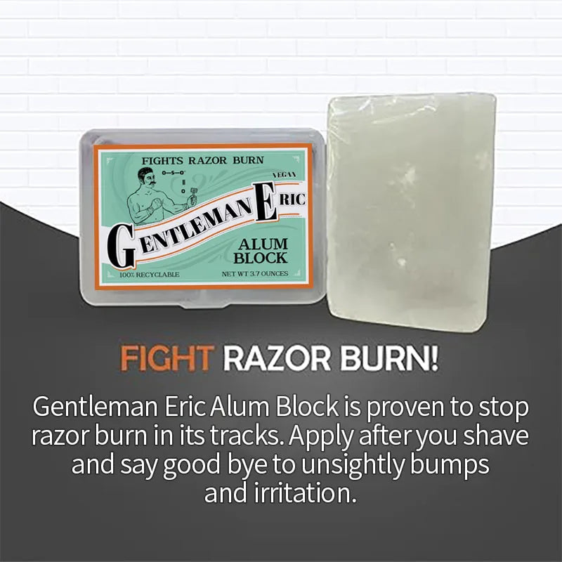 3.7Oz Alum Block in Plastic Case Travel Shaving Styptic Relief Aftershave Shave Stone Natural Alum Block Deodorant Aluminum Free