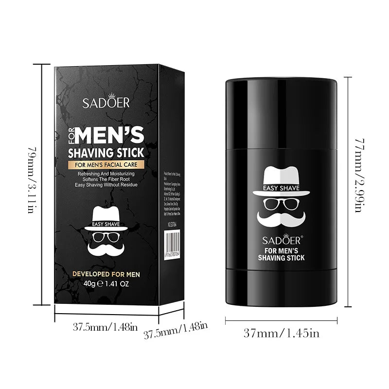 2026 New Soften Beard Men'S Shaving Cream Stick Foam Rich Gentle 2-In-1 Shaving & Cleansing Cream Hydrating Shave Beard Cream