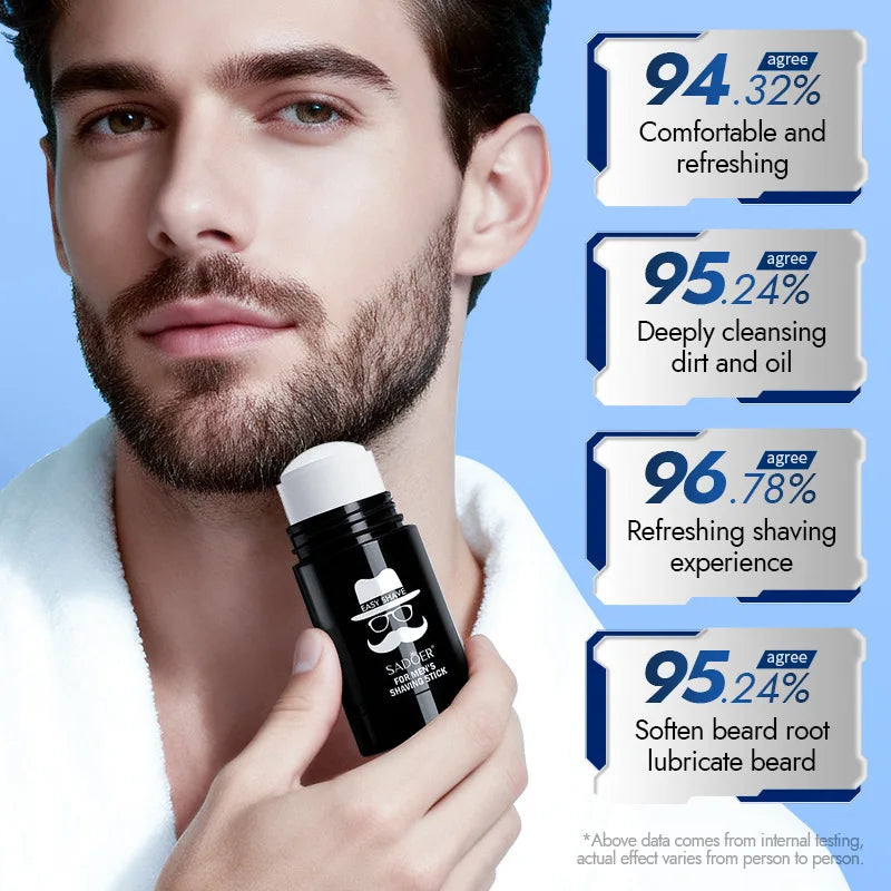 2026 New Soften Beard Men'S Shaving Cream Stick Foam Rich Gentle 2-In-1 Shaving & Cleansing Cream Hydrating Shave Beard Cream