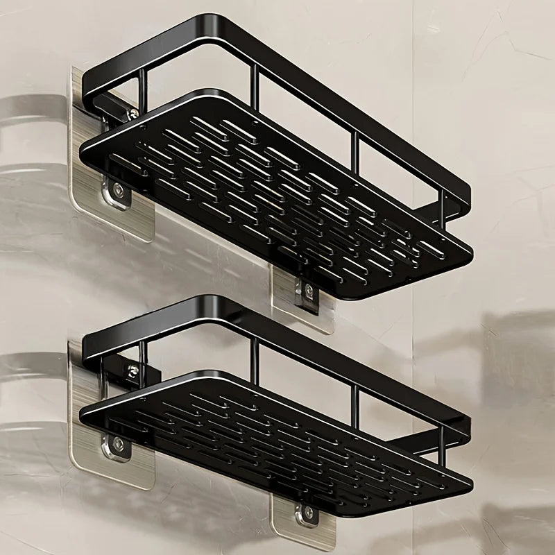 No-Drill Wall Mounted Bathroom Shelf – Adhesive Shower Storage Organizer