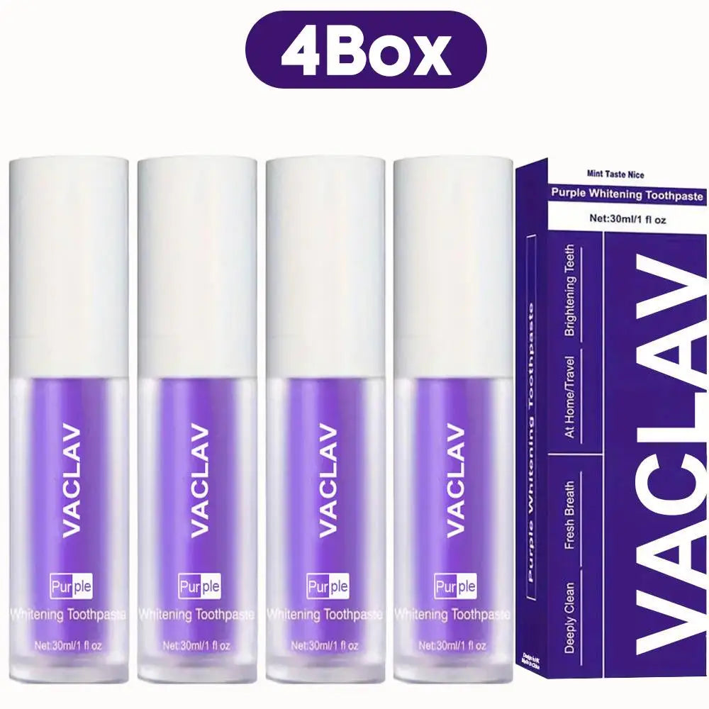 Purple Whitening Toothpaste – Color Corrector for Yellow Teeth & Stain Removal