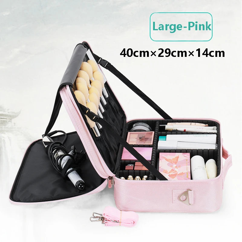 Large Capacity Makeup & Barber Organizer Case