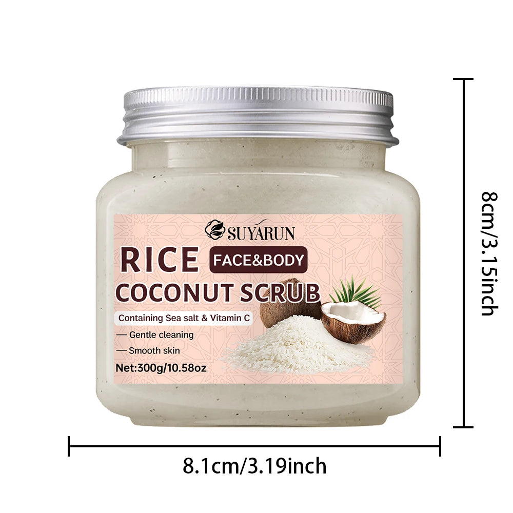 Rice & Coconut Brightening Exfoliating Scrub – face/body