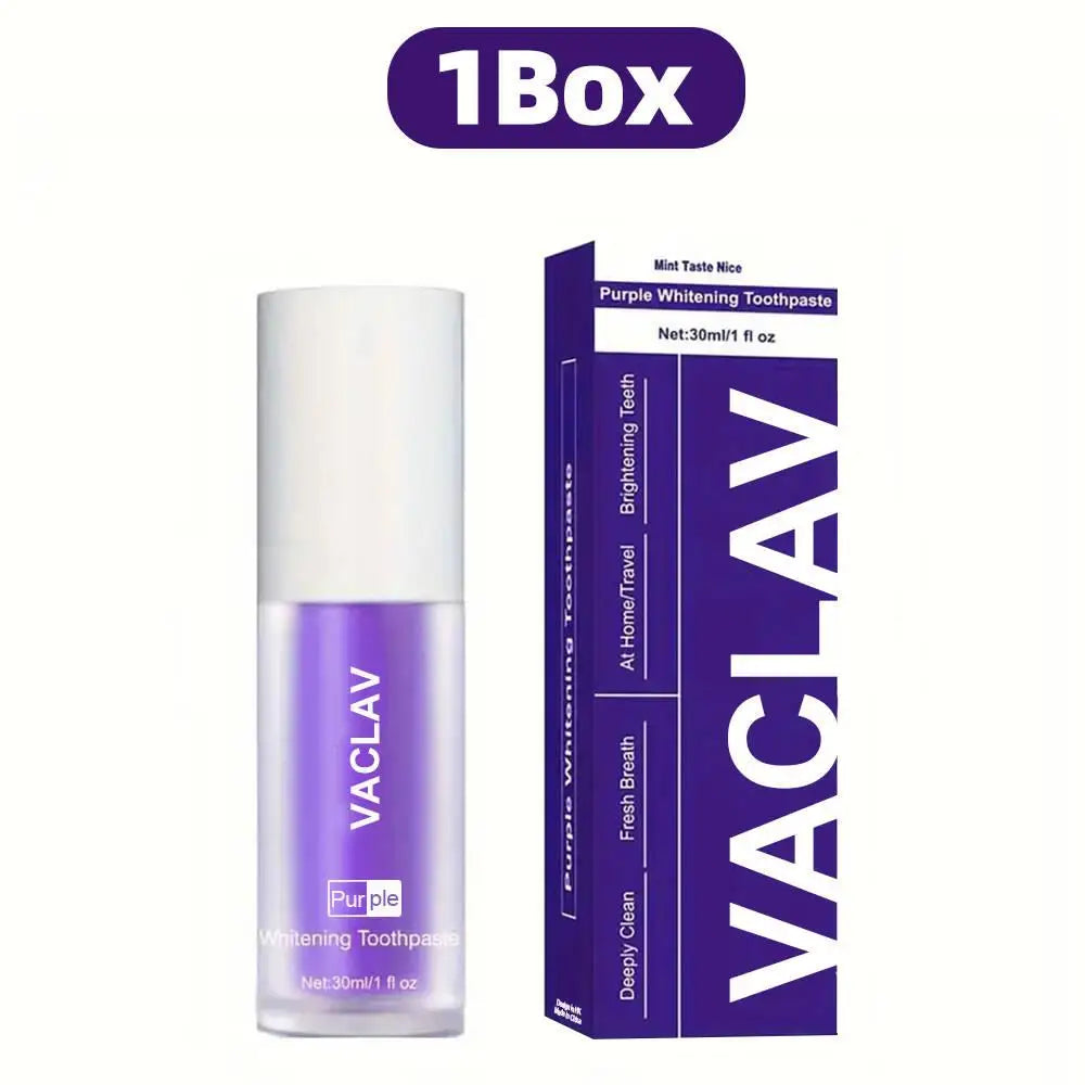 Purple Whitening Toothpaste – Color Corrector for Yellow Teeth & Stain Removal