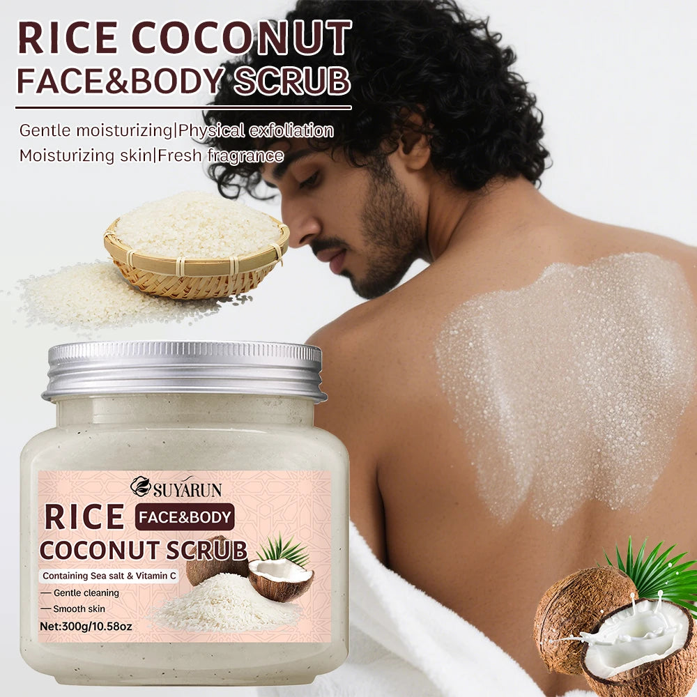 Rice & Coconut Brightening Exfoliating Scrub – face/body