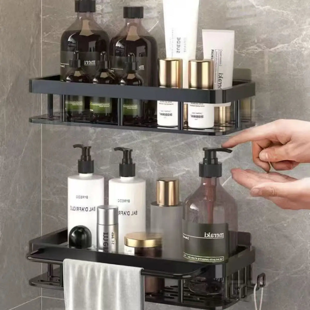 Modern Bathroom Organizer – No Drill Shower Shelf