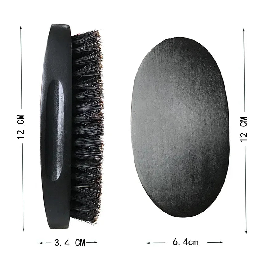 Hair Brush Boar Bristle for Men'S Beard Brush Portable Shaving Comb Massage Hair Cleaning Brush for Facial Cleaning Styling Tool