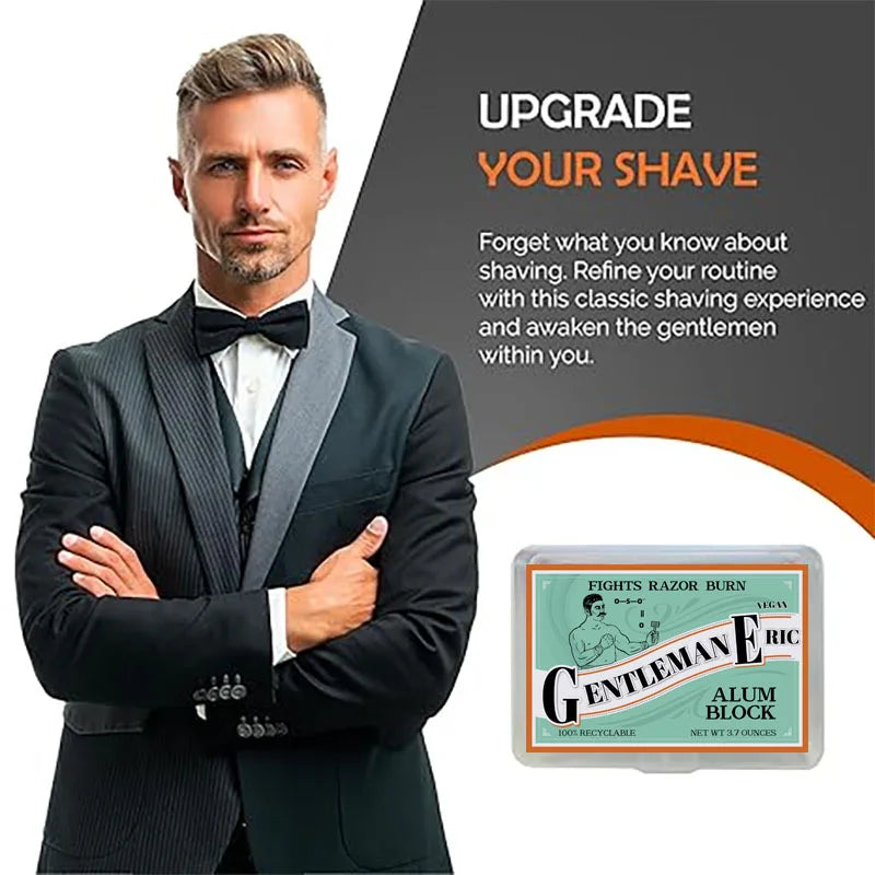 3.7Oz Alum Block in Plastic Case Travel Shaving Styptic Relief Aftershave Shave Stone Natural Alum Block Deodorant Aluminum Free