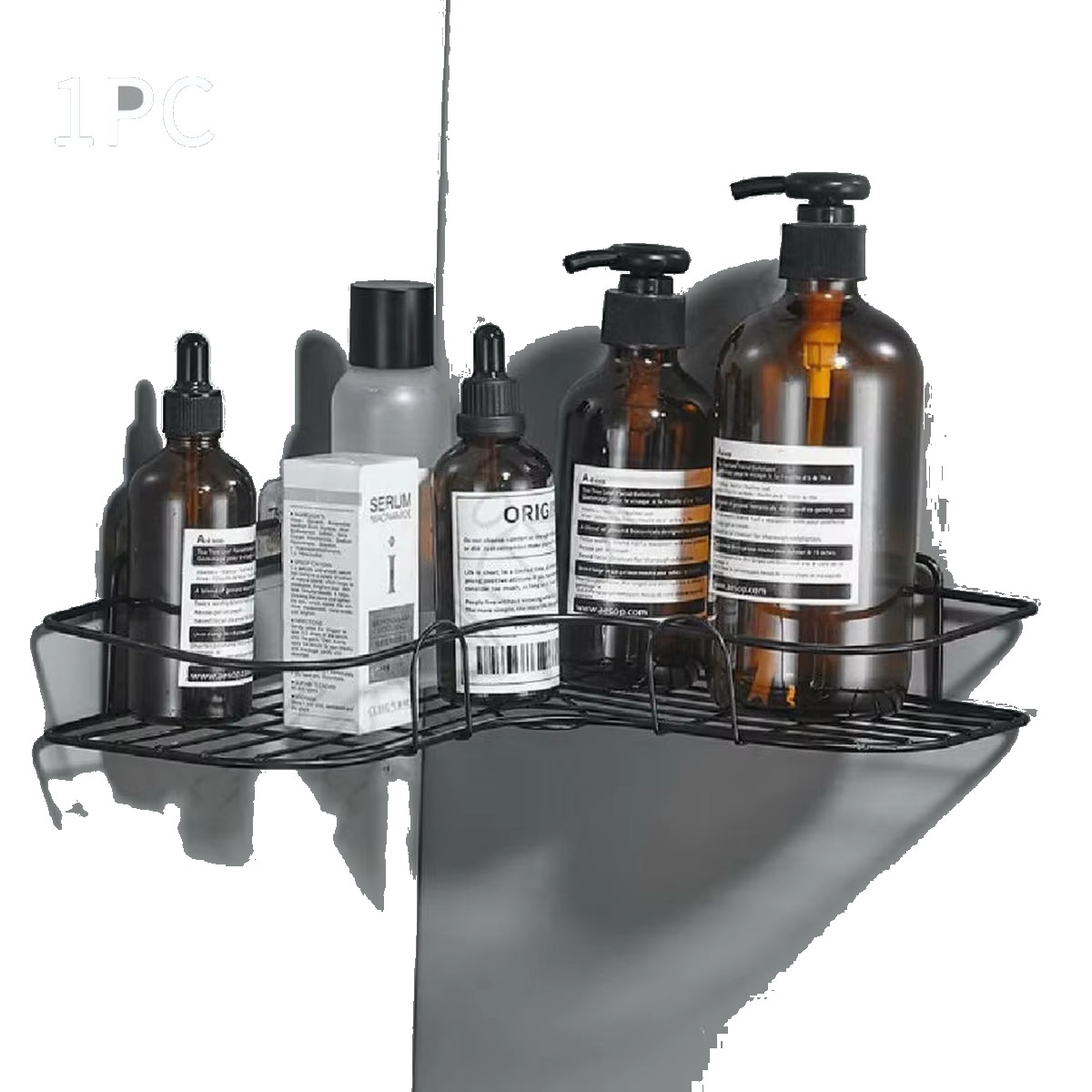 No Drill Shower Caddy – Bathroom Corner Storage Shelf Organizer