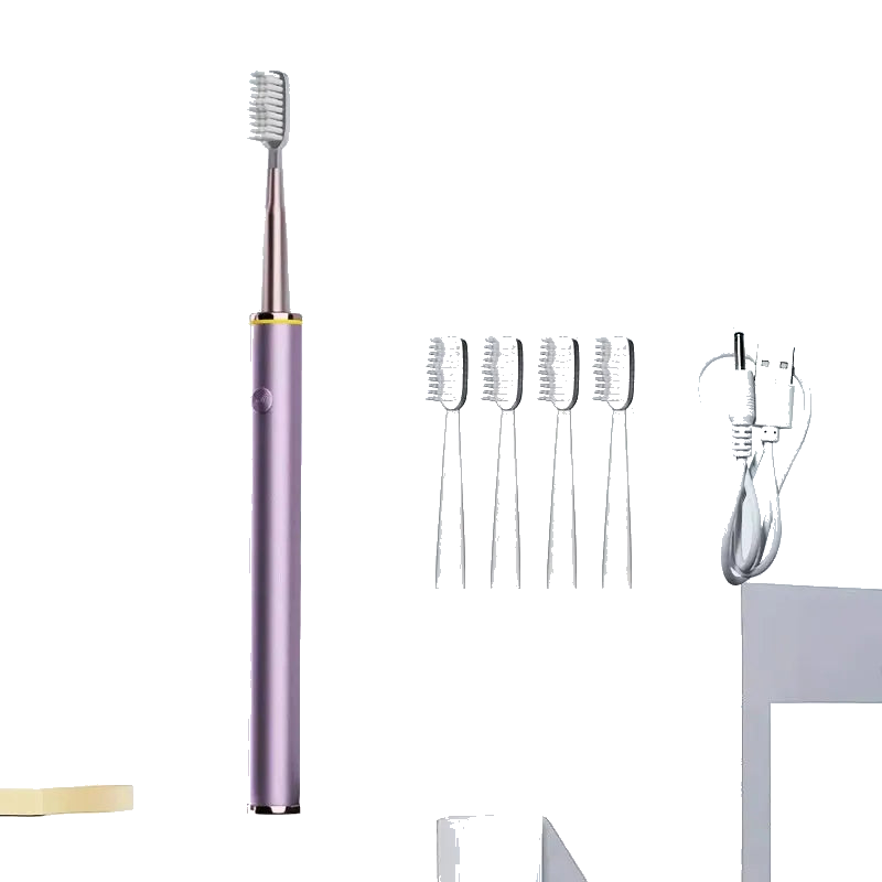 Slim Sonic Electric Toothbrush – Soft Bristles, 3 Heads