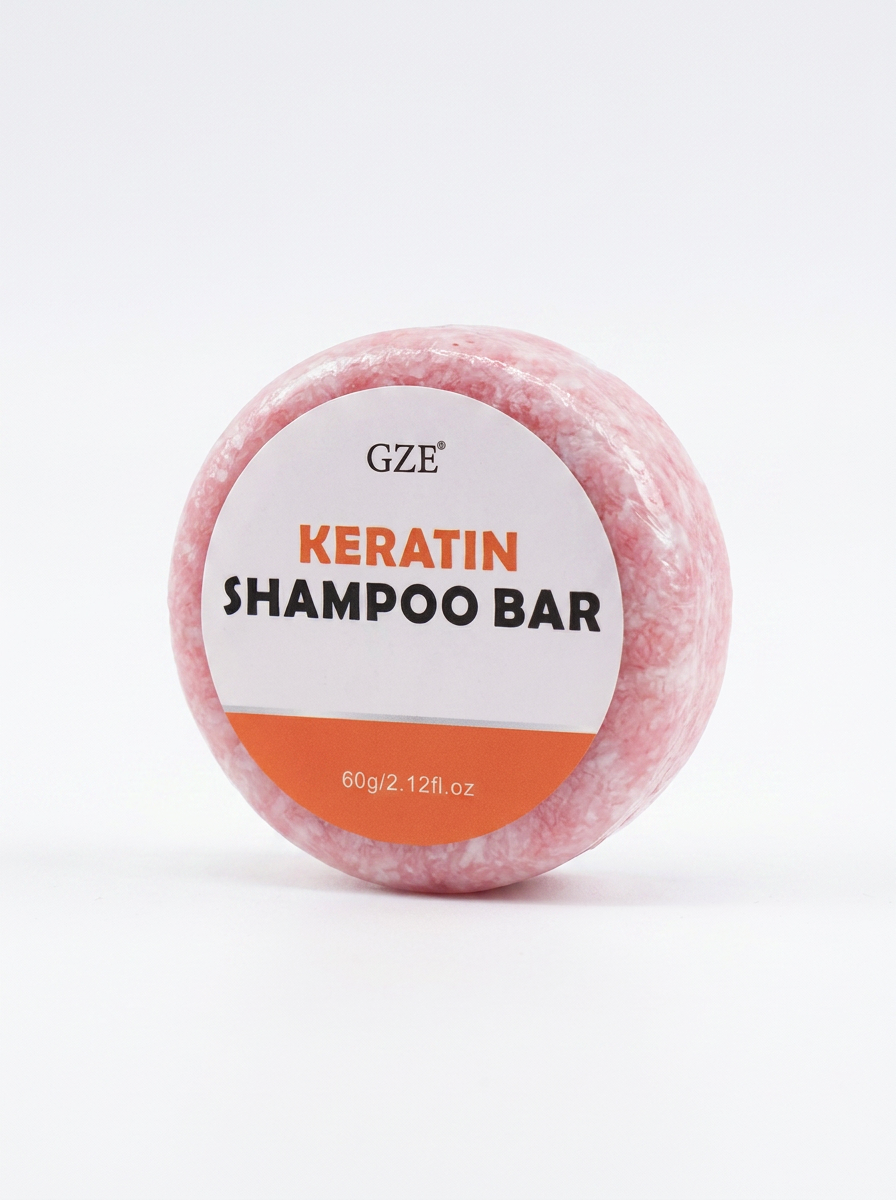 Keratin Shampoo Bar packaging on white background