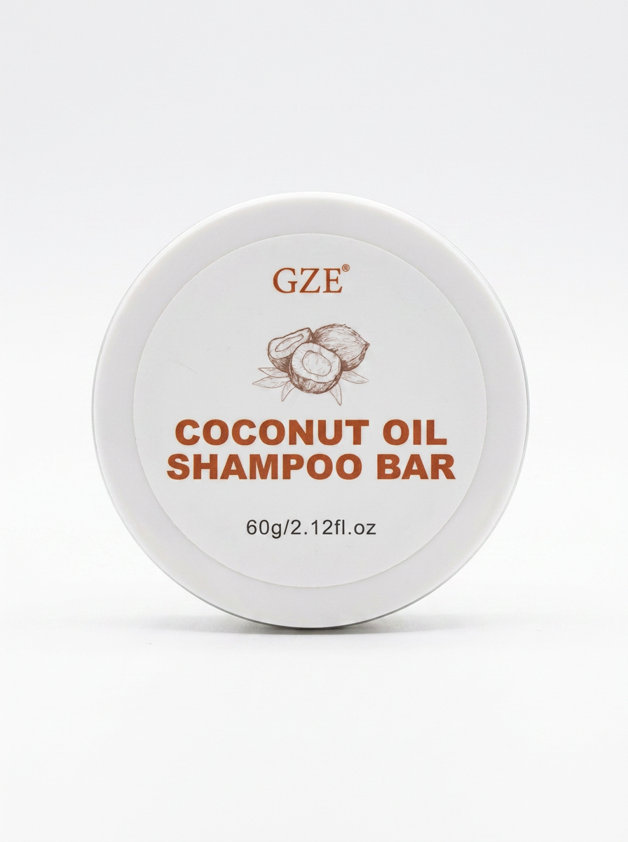 Coconut Oil Shampoo Bar packaging on white background