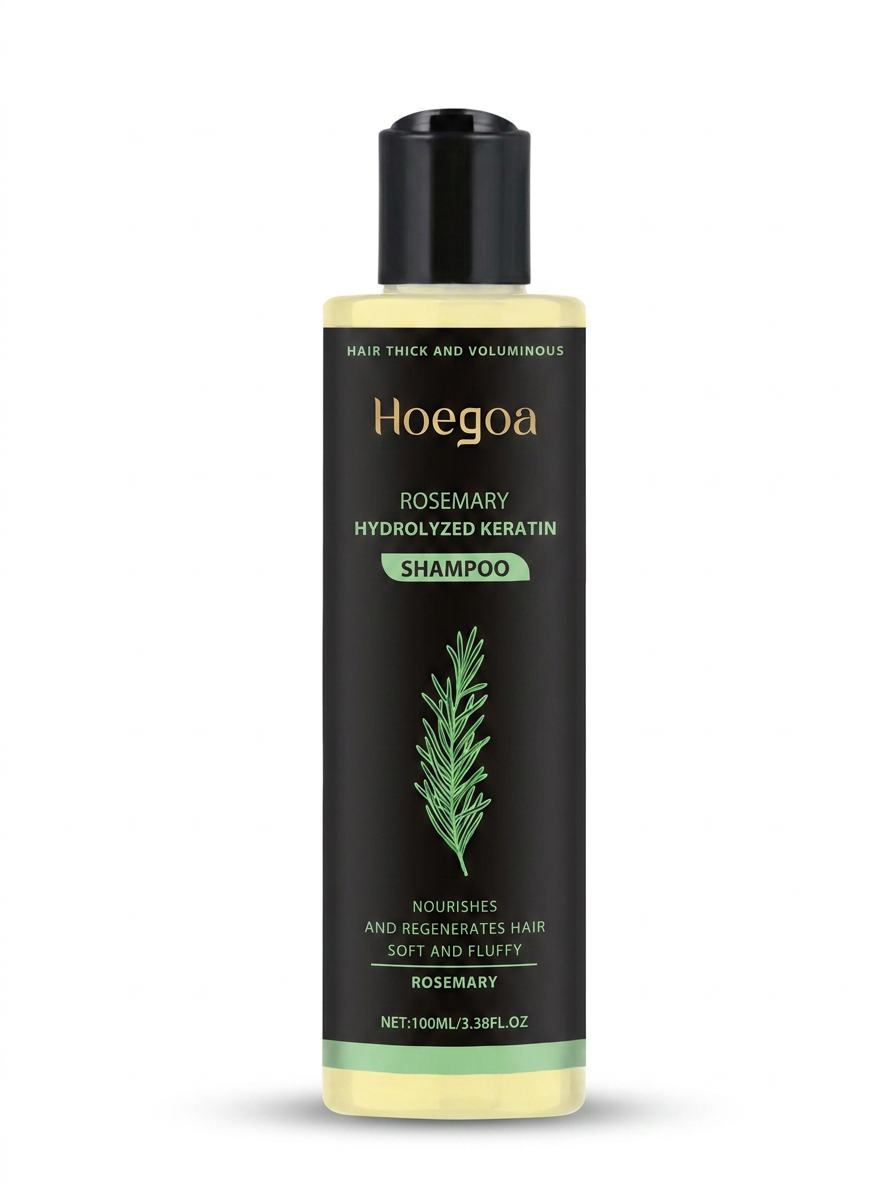 Rosemary & Keratin Anti-Hair Loss Shampoo bottle on white background