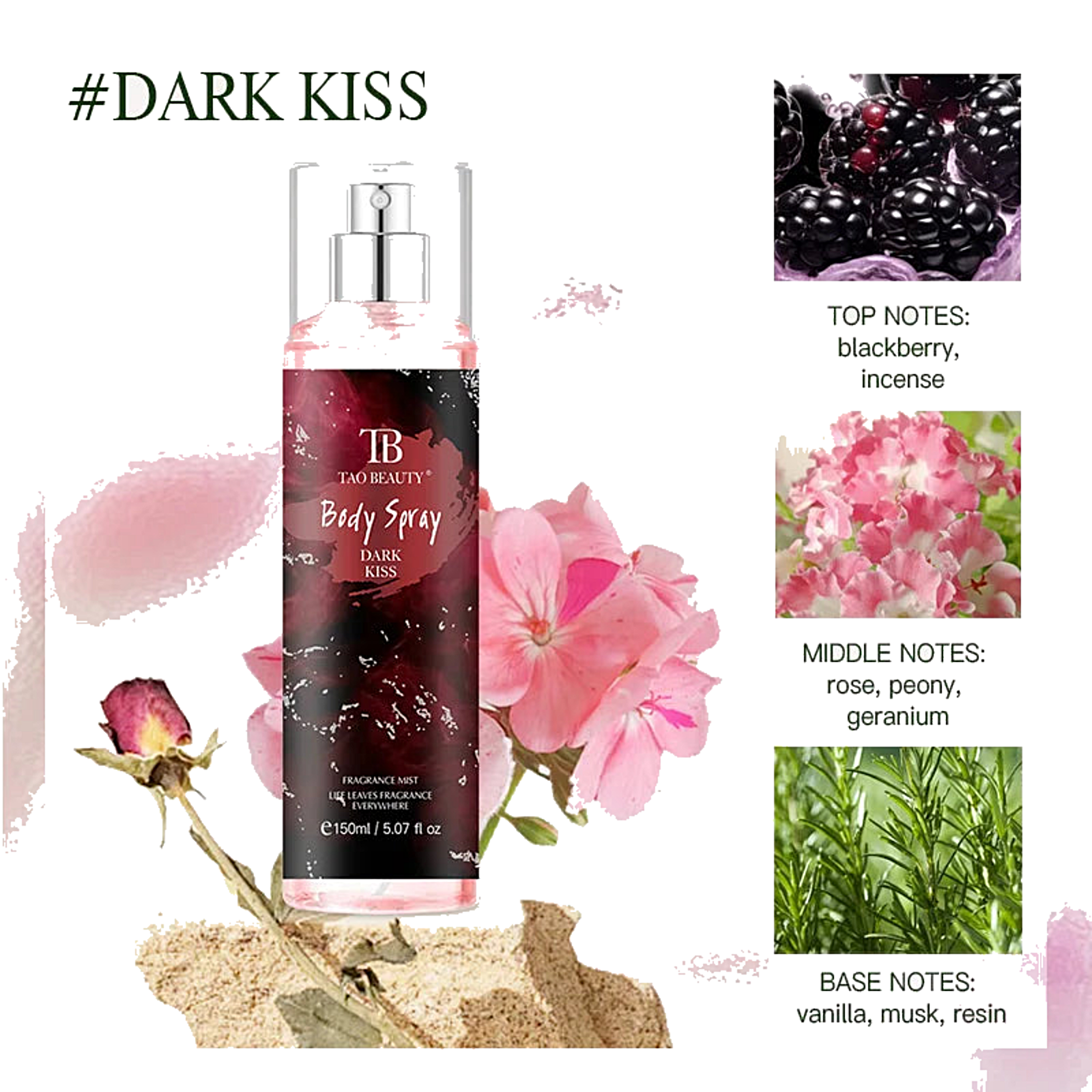 Floral Body Spray – Alcohol-Free, Long-Lasting