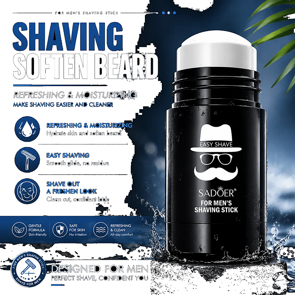 2-in-1 Shaving & Cleansing Cream Stick – Softens Beard