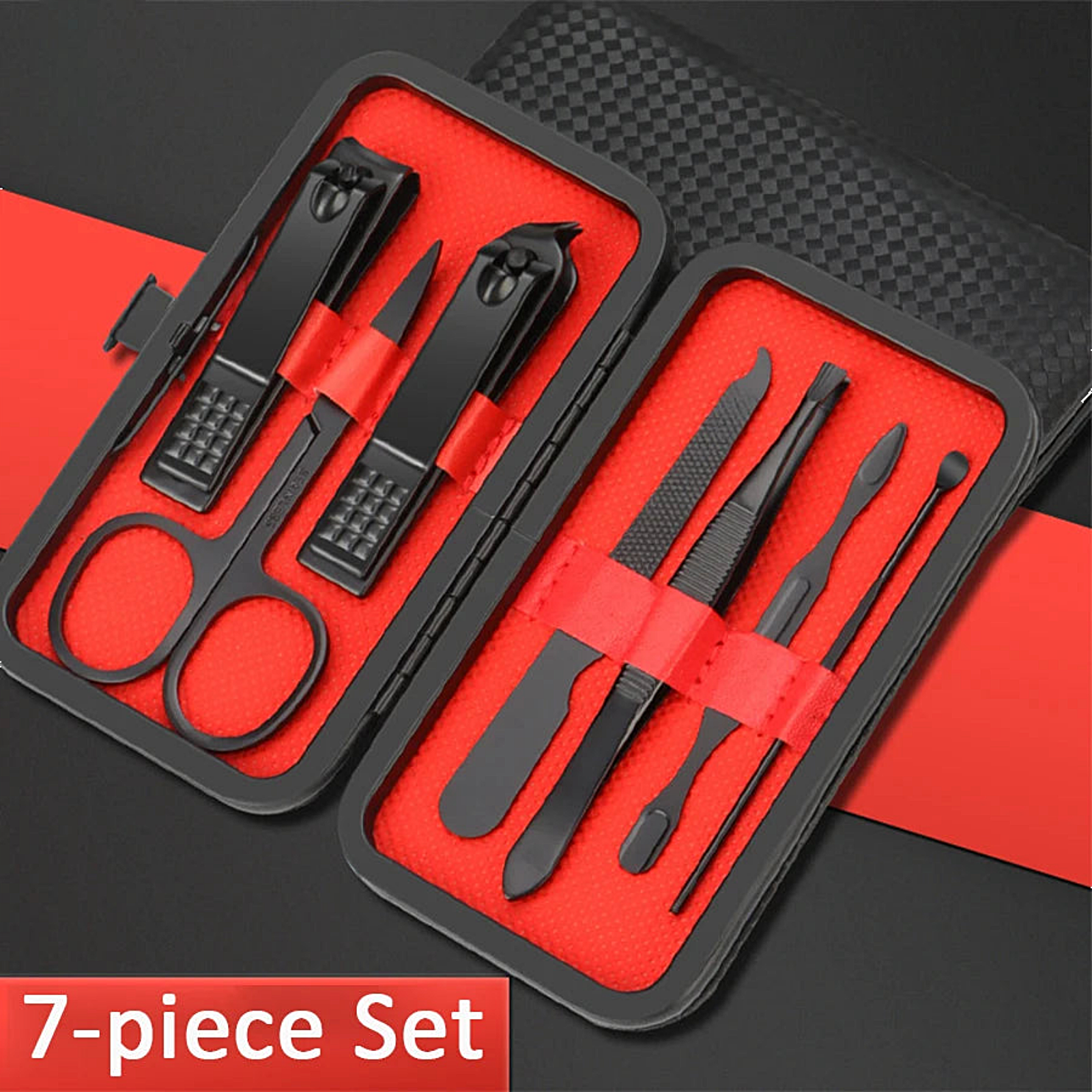 Professional Manicure Set – 7–24 Pcs with Leather Case