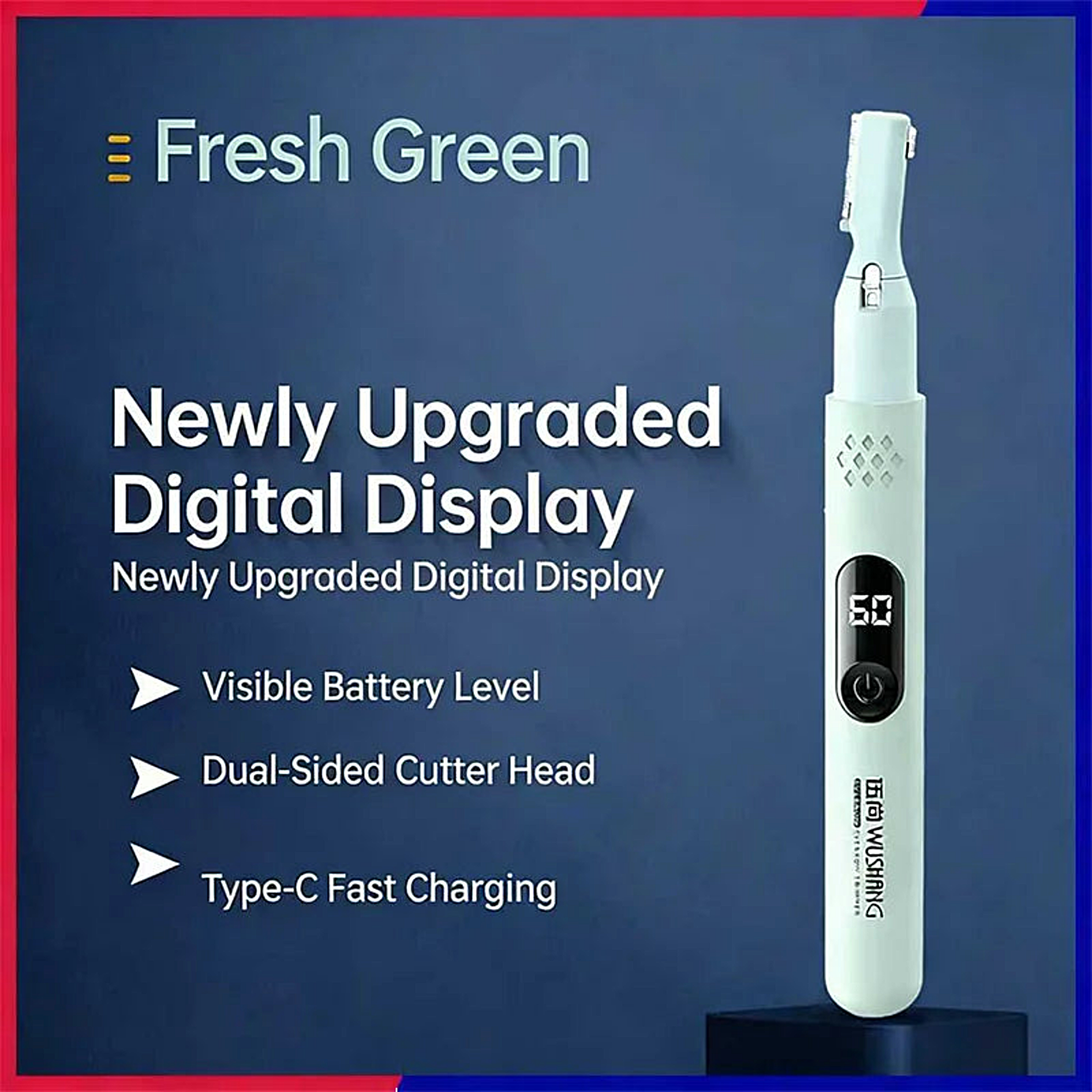 Electric Eyebrow Trimmer – Dual Cutter, USB Rechargeable